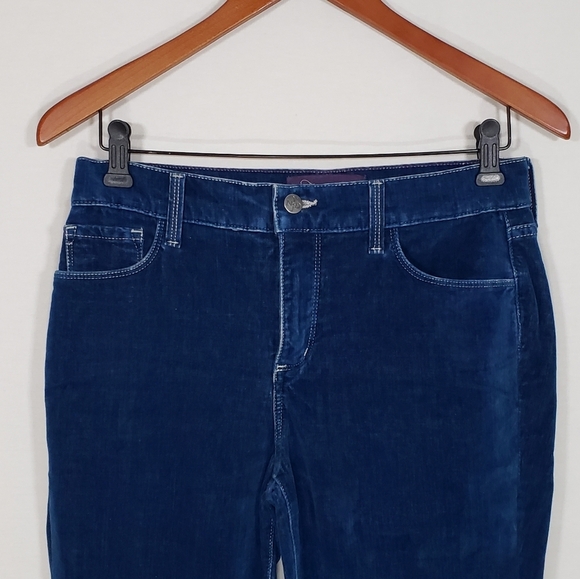 NYDJ Not Your Daughter's Jeans 5-Pocket Mid-Rise Blue Velvet Women's Size 4 - Picture 2 of 8